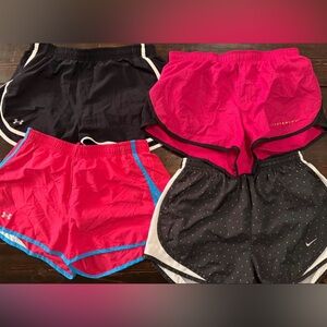 Under Armour and Nike Women's Athletic Shorts Bundle
